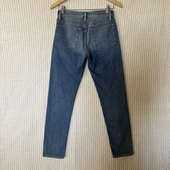Frame Denim Le Boy Mid Rise Jeans in Levine Wash Womens Size 25 - Picture 13 of 14